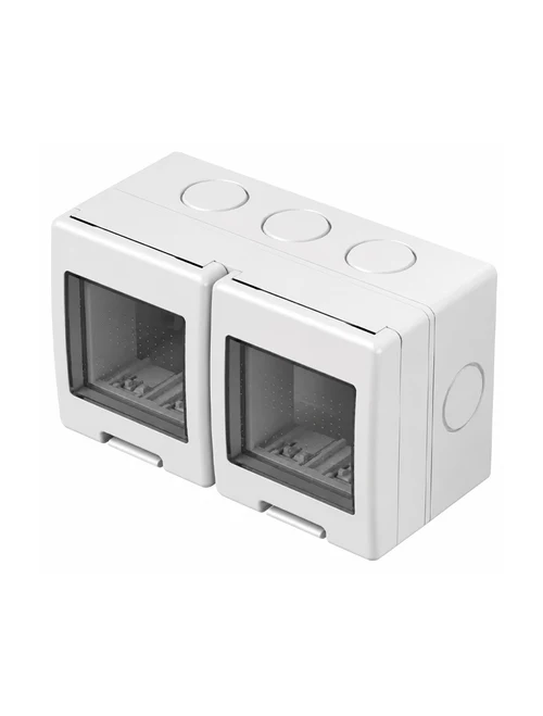 Накладная коробка белая 2x2-модульная IP55 (AQ22PW-U)