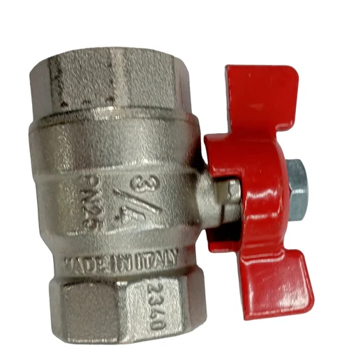 Проходной шаровой кран 3/4" НР–НР с бабочковой рукояткой