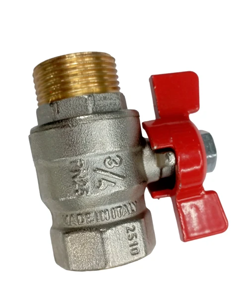 Проходной шаровой кран 3/4" ВН–НР с бабочковой рукояткой