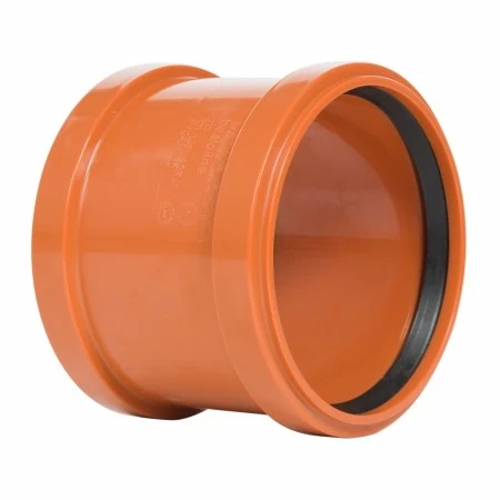 ПВХ-муфта Ø110, оранжевая, VALPLAST
