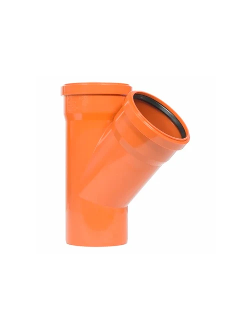 ТРОЙНИК ПВХ VALPLAST, 45 ГРАДУСОВ, D 110 mm