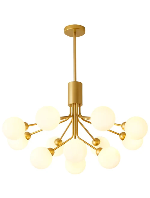 Lustră JH-616 D80xH47cm,G9*12, Metal+Glass,Gold+White LuminaLED