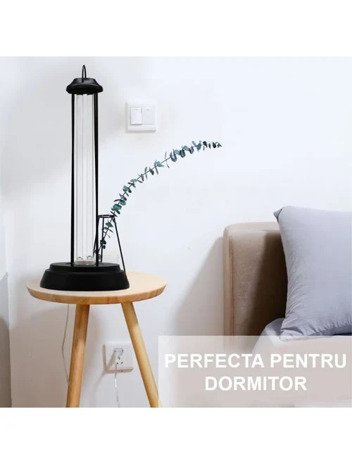 Lampă LED UV+OZONE SG-SJ12 38W 220V controler+timer neagră LuminaLED