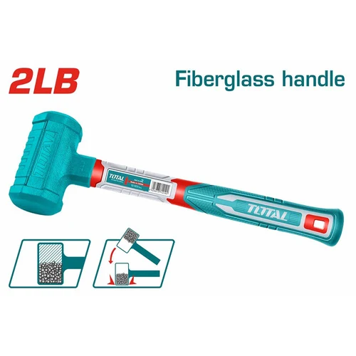 Ciocan cauciuc nereactiv 900g mâner fibră de sticlă Total