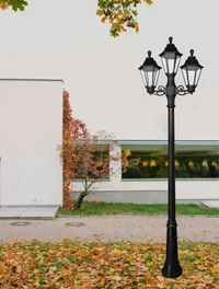 Set corp de il. RUT E27 8,5W 2,7-4-6,5K 3L transp. + suport RUT 3L + stâlp RICU BISSO negru 2.5M Fumagalli 2