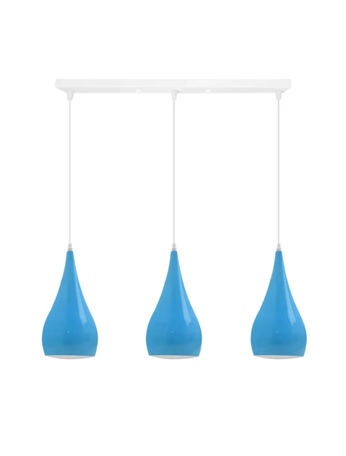 Lustră JH-406 D30x16xH28cm, E27/3,Alum,Blue LuminaLED