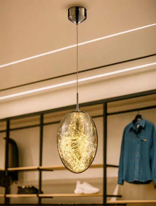 SuspensieJH-673 D20*H30cm,LED,Glass,Smoke Gray Luminaled
