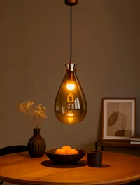 Lustră JH-670 D18*H30cm,E27*1,Glass,Amber LuminaLED 2