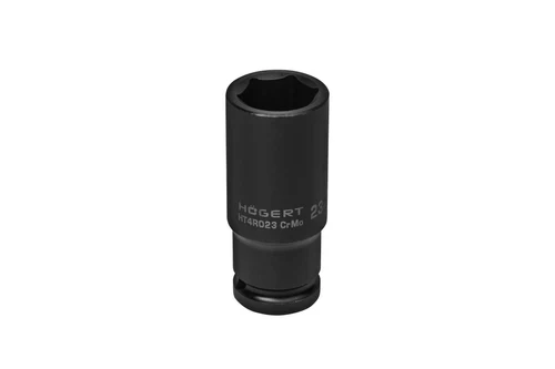 Cheie tubulară de impact, adâncă, hexagonală 1/2", 23 mm, DIN 3121, CrMo HOGERT