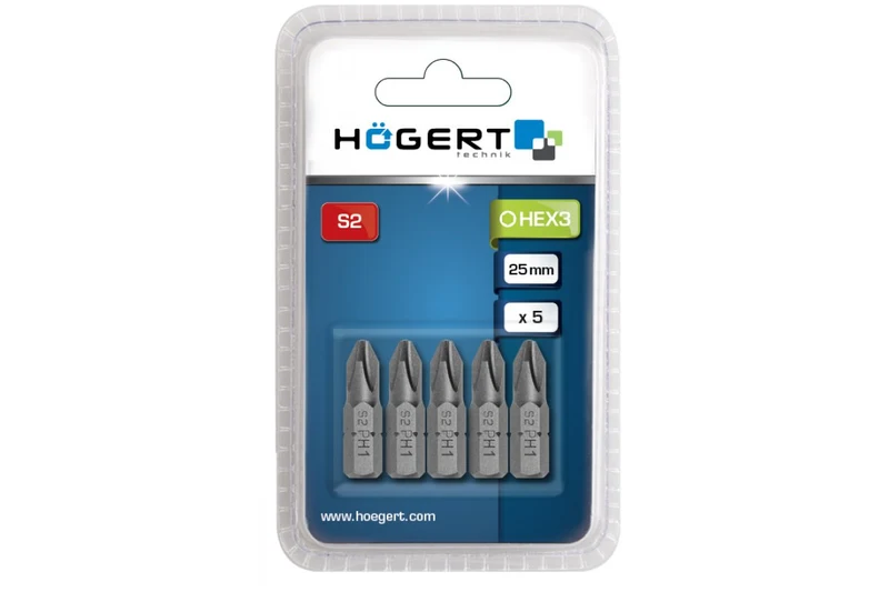 Bit PH1, 25 mm oțel S2, 5 buc HOGERT HT1S301 2