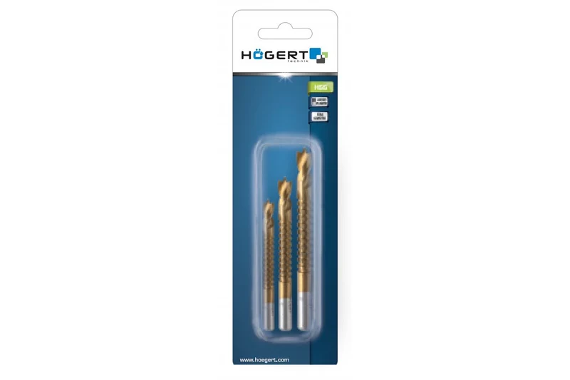 Set burghie freză 5, 6, 8 mm, 3 buc. HOGERT 2