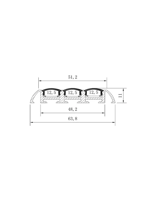 ** Profil aluminiu cu dispersor HL-BAPL042 Elmos