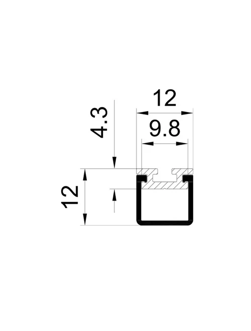 ** Profil aluminiu cu dispersor HL-A090 Elmos