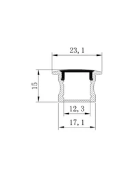 * Profil aluminiu cu dispersor HL-BAPL003A Elmos 2