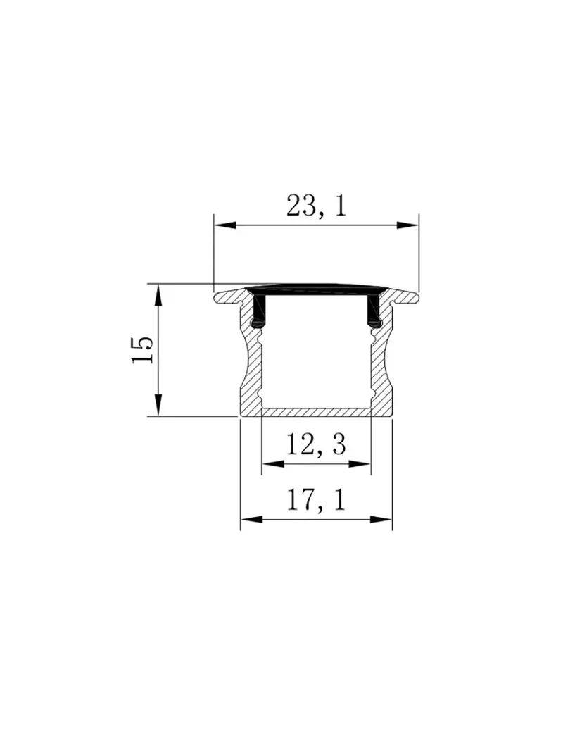 * Profil aluminiu cu dispersor HL-BAPL003A Elmos 2