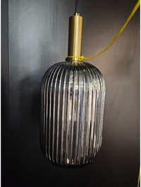 Lustră JH-530 D20x33cm, E27/1,Glass,Smoke Grey LuminaLED 2