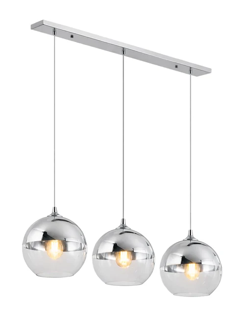 Lustră JH-521 L70x20x20cm, E27/3,Glass,Chrome LuminaLED