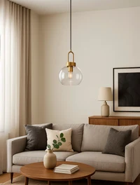 Lustra JH-498 D25cm, E27/1,Glass,Gold+Clear LuminaLED 2