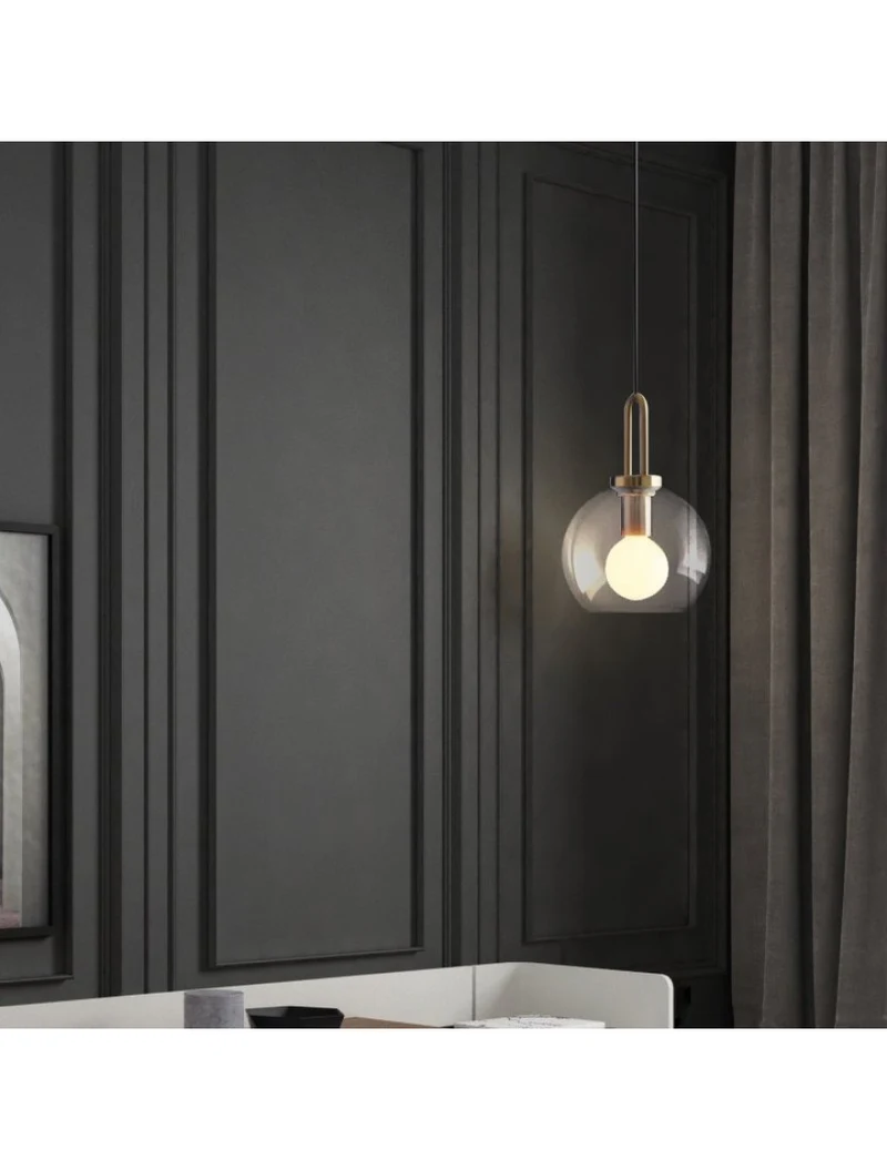 Lustra JH-499 D30cm, E27/1,Glass,Gold+Clear LuminaLED 2