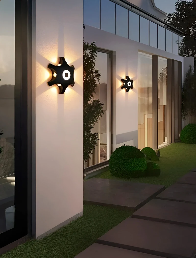 Aplică LED MK/SG-2267/6+2 IP54 225x50mm 1/6W+2W 3000K neagră LuminaLED 2