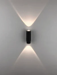 Aplică LED MK/SG-2262-2 IP54 35x100x45mm 2/1W 3000K neagră LuminaLED 3