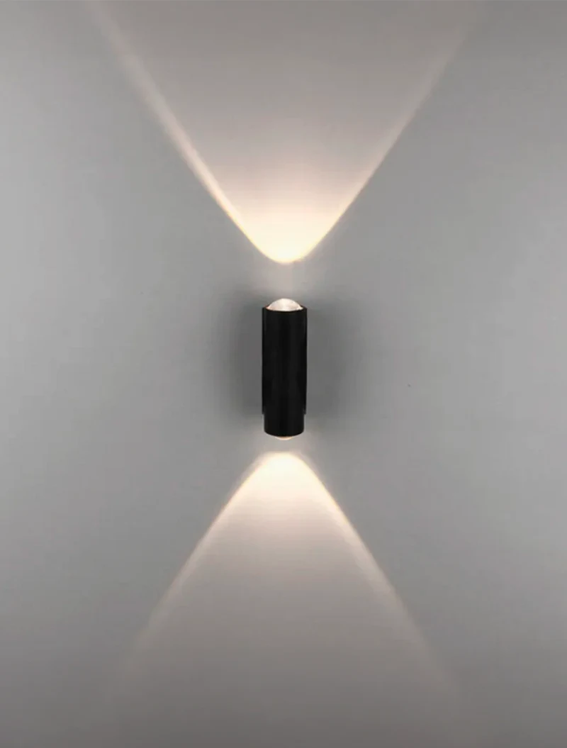 Aplică LED MK/SG-2262-2 IP54 35x100x45mm 2/1W 3000K neagră LuminaLED 3