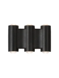 Настенный LED-светильник MK/SG-2262-6, IP54, 135×100×45 мм, 6/1W, 3000K, чёрный, LuminaLED