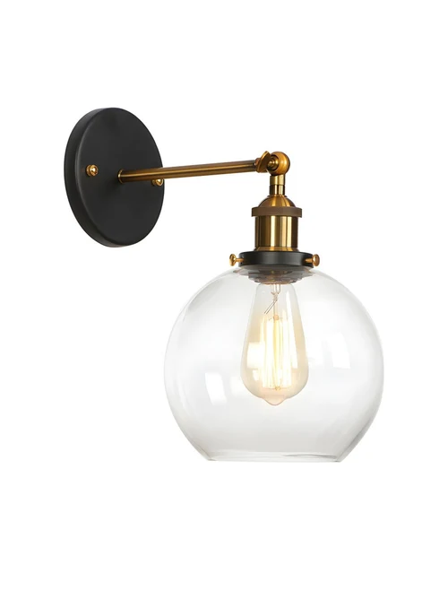 Aplică JH-548 D20xH30cm E27/1,Glass+Metal,Transparent LuminaLED