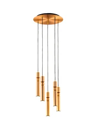 Люстра JH-570, D30×6×H36 см, 5×G9, металл, золотой цвет