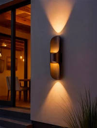Aplică LED MK/SG-2249 IP54 370x80x110mm 2x5W 3000K neagră LuminaLED 2