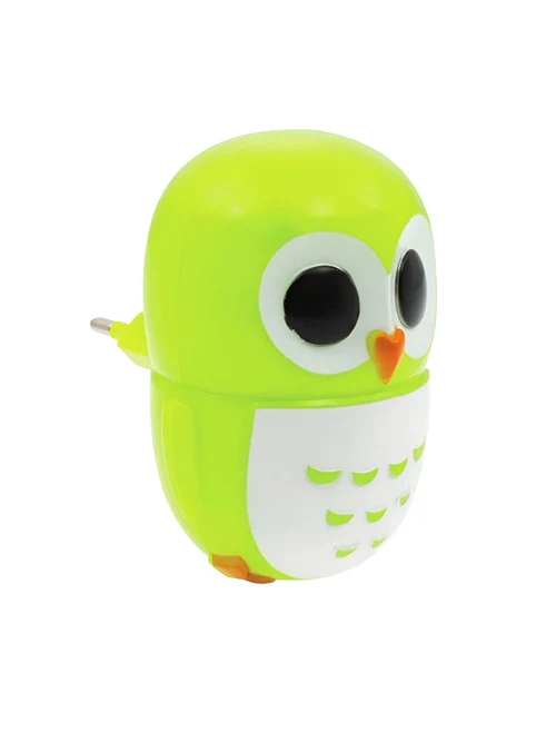 Lampă de veghe Bufnița 4xRLED/Verde/4х0,1W VITO