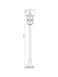 * Felinar de grădină JARDIN, cu picior, E27, 100cm, cafea, Vivalux PS008 2