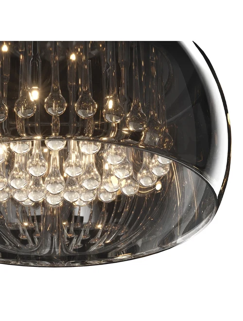 * Lustră CRYSTAL C0076-05L-F4FZ 5XG9 42W  crystal chrome smoky ZUMALINE