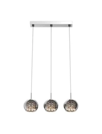 Люстра CRYSTAL P0076-03N-B5FZ, 3xG9, 42 Вт, хрусталь, хром, дымчатое стекло ZUMALINE