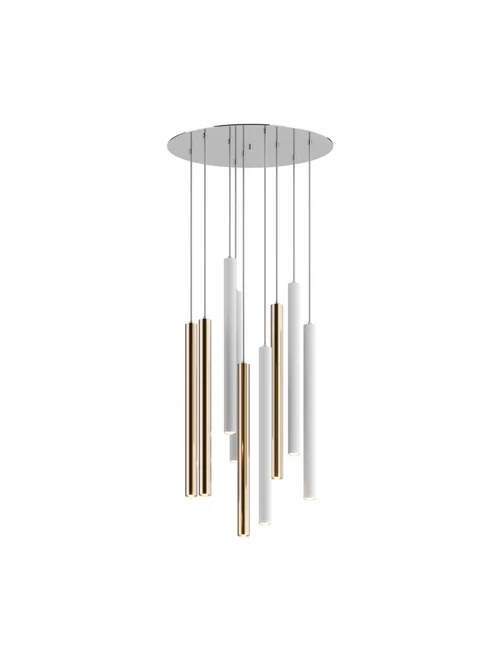 * Lustră LED LOYA P0461-09C-B5SB 9x5W 3000K metal gold+ white ZUMALINE