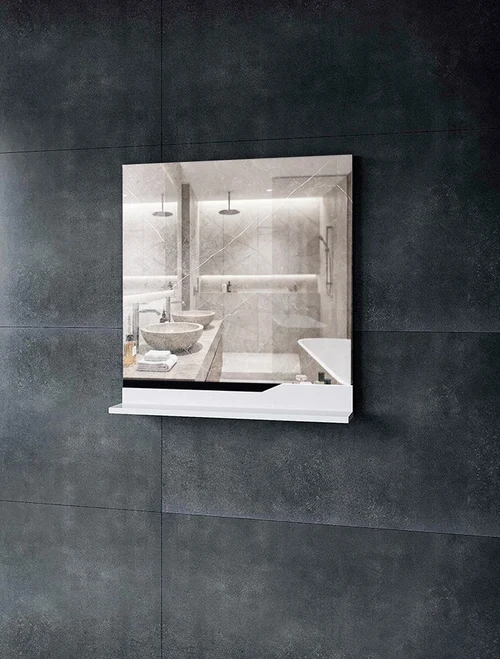 Oglindă Elsass 80x90 cm albă