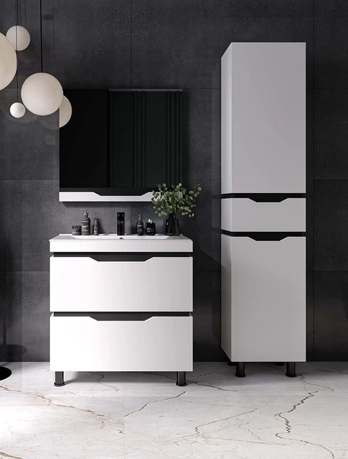 Тумба с 2 ящиками Dofine-80 белая 85×82×47 см