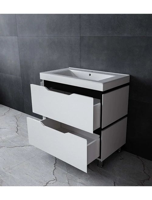 Тумба с 2 ящиками Dofine-80 белая 85×82×47 см