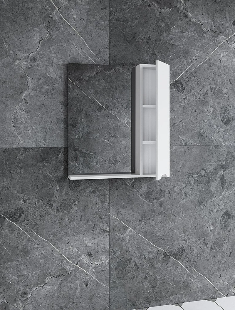 Oglindă cu dulap DIJON-75 80x75x14cm albă 1511552 3