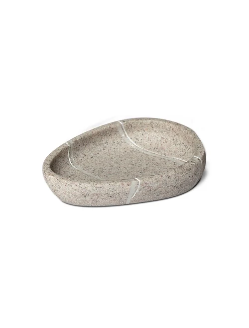 Мыльница Little Rock Poly Resin бежевая