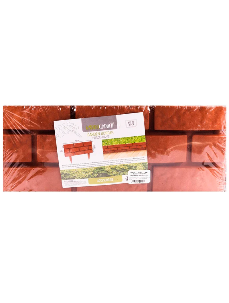 Gard decorativ pentru curte/gradina "Caramida" 4buc 42Х17.5cm 4