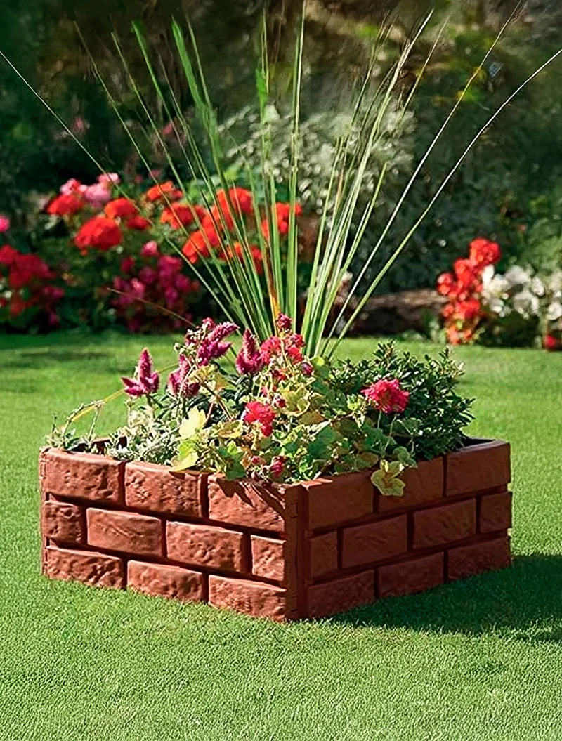 Gard decorativ pentru curte/gradina "Caramida" 4buc 42Х17.5cm 2