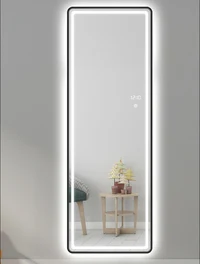 6007-50160 LED зеркало с сенсорным управлением и регулировкой яркости, чёрный-золото, 50x160x40 см, LuminaLED 2