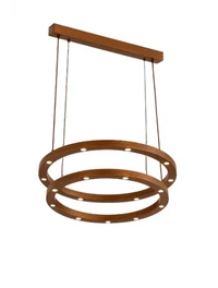 Lustră LED FS-036-D28 56W,3000K,Al+acryl,Brushed coffe LuminaLed