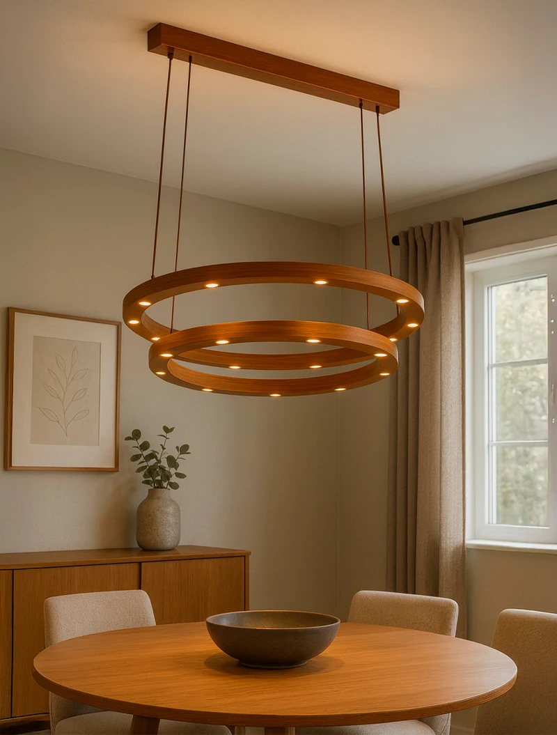 Lustră LED FS-036-D28 56W,3000K,Al+acryl,Brushed coffe LuminaLed 2