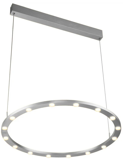 Lustră LED FS-036-D12 24W,3000K,Al+acryl,Brushed silver LuminaLed