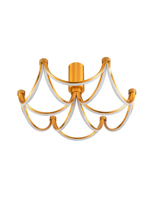 Lustră LED FS-047-X12,84W,3000K, Al+Silicone,Gold
