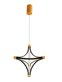 Lustră LED FS-047-D9,57W,3000K, Al+Silicone,Black 2