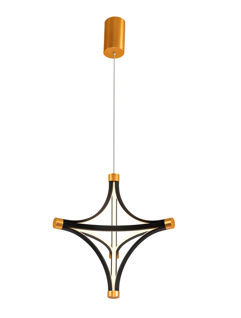 Lustră LED FS-047-D9,57W,3000K, Al+Silicone,Black 2