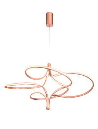 Lustră LED FS-047-D4A,116W,3000K, Al+Silicone,Oxid Rose Gold